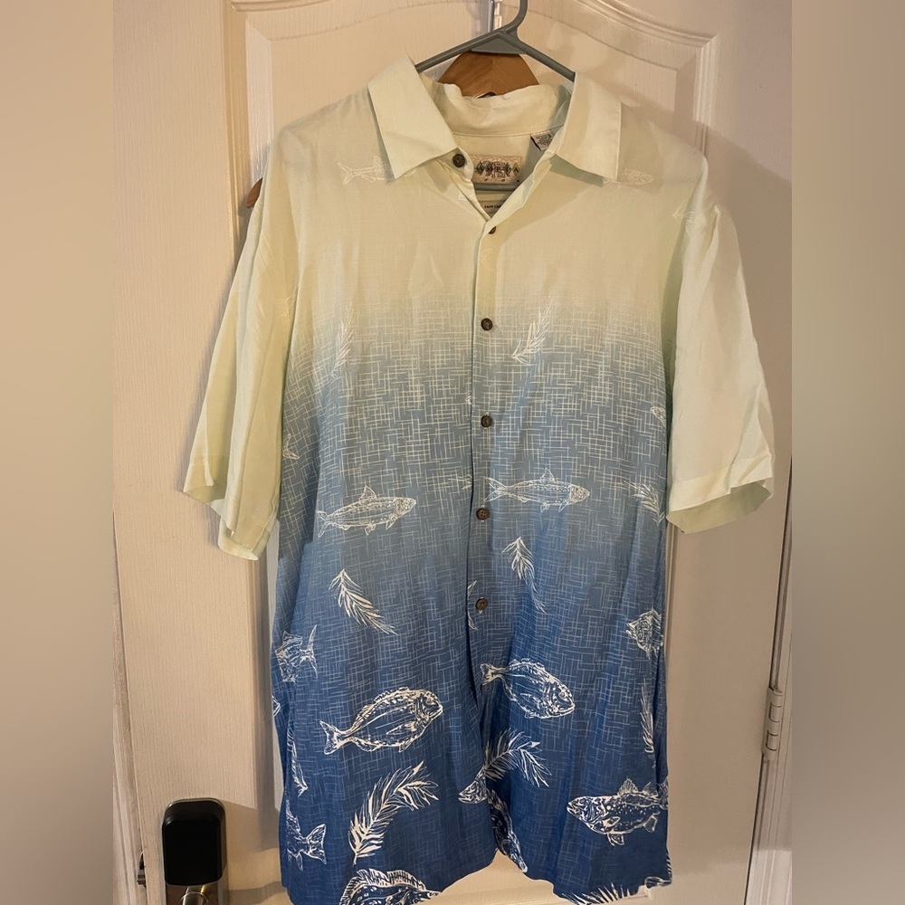 Oceanic Fish Print‎ Men's Casual Shirt